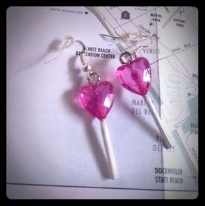 Hot Pink ♡ Sucker Pop Earrings